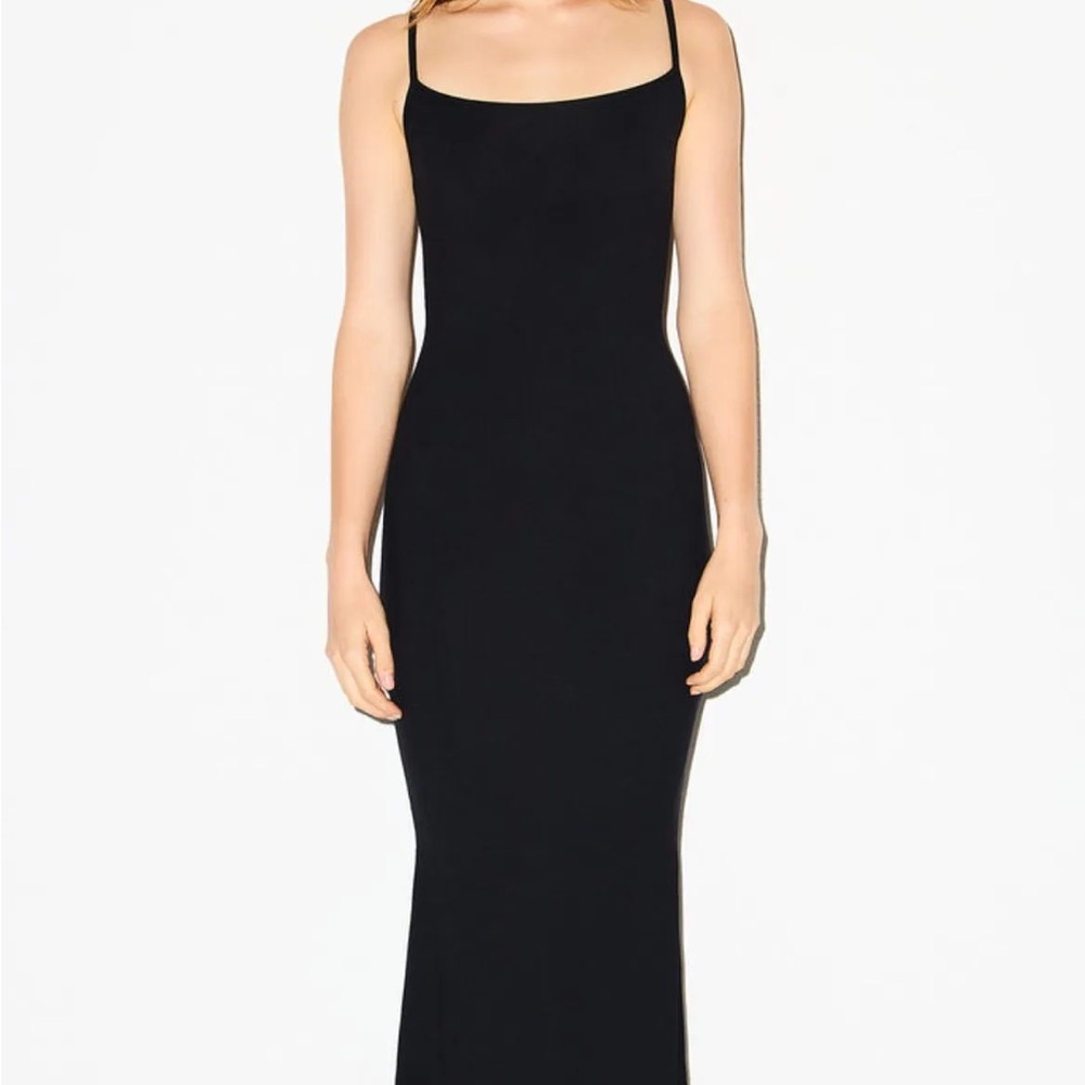 SKIMS Black Maxi Dress